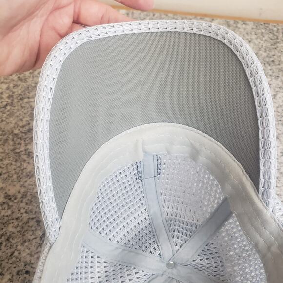 EDIKO SUCCEST Lt Gray Blue Premium Golf Baseball Cap, Adjustable Strap Mesh Cap - Picture 4 of 6